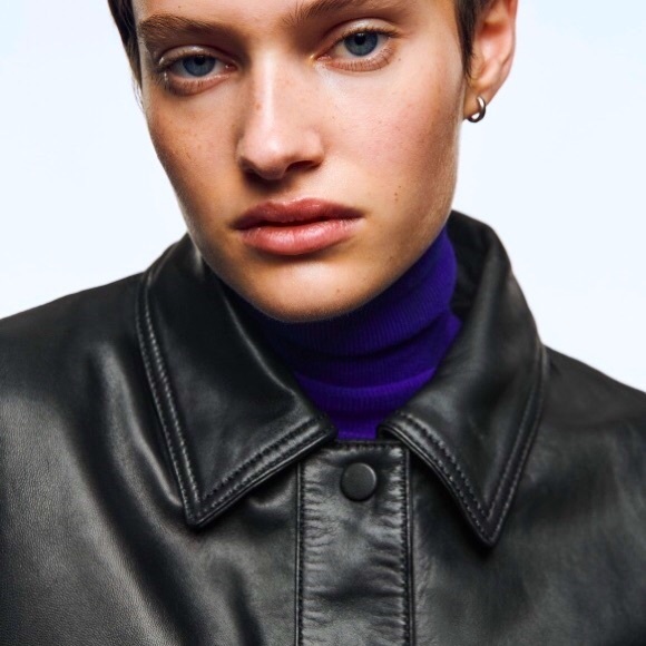 Zara Jackets & Coats Zara Leather Jacket Limited Edition Poshmark